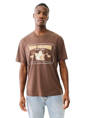 TRUE RELIGION CREW HIGH DENSITY SRS RAILROAD TEE BRACKEN-True Religion