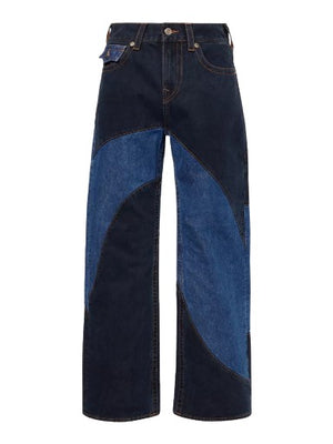 TRUE RELIGION JEANS CURVE SEAM VINNY FLAP SN RIDE MEDIUM WASH-True Religion