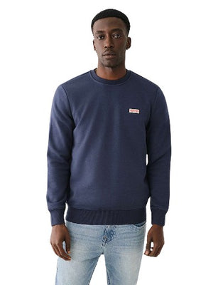 TRUE RELIGION OG LABEL CREW SWEATSHIRT DRESS BLUE-True Religion