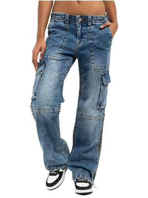 TRUE RELIGION SIDE ZIP MILITARY CARGO BIG T CASSIOPEIA-True Religion