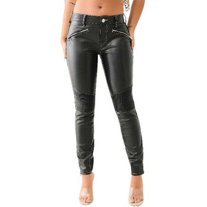 TRUE RELIGION MOTO PU JENNIE MR SKINNY BLACK-True Religion