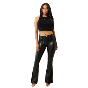 TRUE RELIGION PU PONTE JOEY MR FLARE BLACK-True Religion