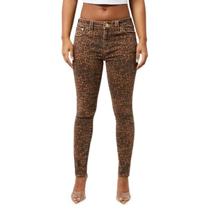 TRUE RELIGION BIG T MID RISE JENNIE SKINNY LEOPARD PRINT-True Religion