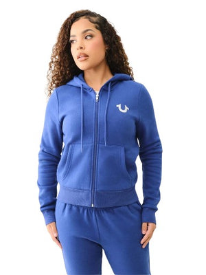 TRUE RELIGION FOIL HS ZIP HOODIE SODALITE BLUE-True Religion