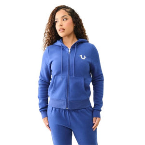 TRUE RELIGION FOIL HS ZIP HOODIE SODALITE BLUE-True Religion