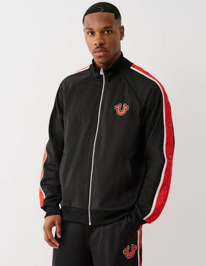 True Religion Snap Off Track Jacket Jet Black