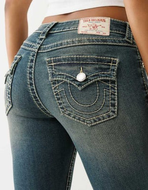 True Religion Becca Mr Bootcut Flap Big T Ocean Glow