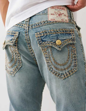 True Religion  Ricky Marled Super Qt Flp 34In Light Wash