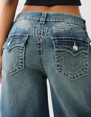 True Religion Wing Jessie Baggy Flap Big T Blue Radiance 2