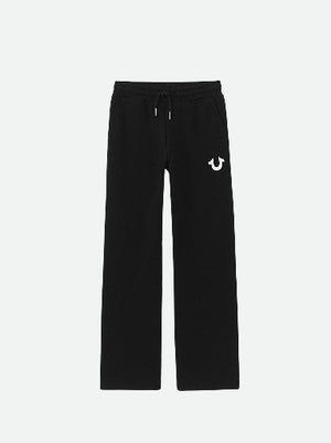 True Religion Bottoms Mesh Baggy Sweatpants Jet Black