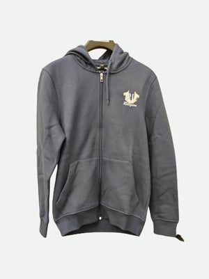 True Religion Hoodie Buddha Card Zip Blue