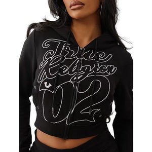 True Religion Hoodie Tr Shrunken Zip Sunshine