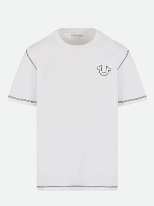 True Religion T-Shirt Ss Flatlock Optic White