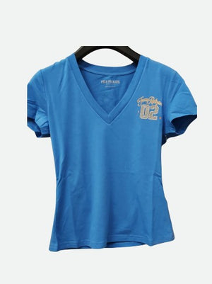 True Religion T-Shirt Sporty Crystal V Neck Blithe