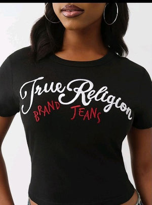 True Religion T-Shirt Emb Branded Ss Baby Jet Black