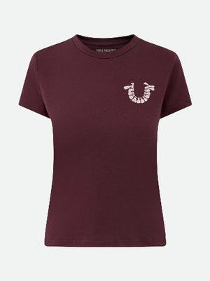 True Religion T-Shirt Crystal Hs Crew Fudge