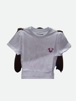True Religion T-Shirt Crystal Mushroom Ss Baby Optic White