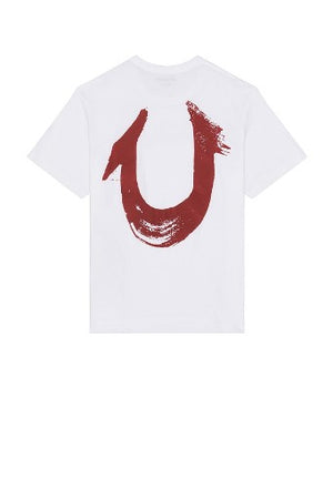 True Religion T-Shirt Painted Hs Oversized Optic White