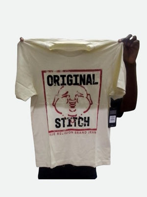 True Religion T-Shirt Flock Original Stitch Sandstorm