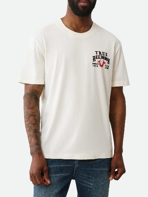 True Religion T-Shirt Tr Flag Winter White