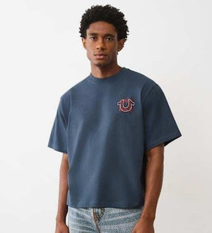 True Religion T-Shirt Thumbs Up Boxy Midnight Navy