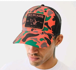 True Religion Item Concert Patch Camo Trucker Orange Camo