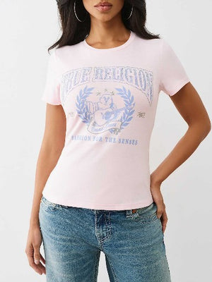 True Religion T-Shirt Crystal Buddha Ss Mary'S Rose