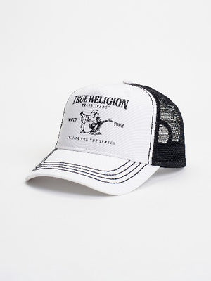 True Religion Trucker Cap Srs Colorblock White