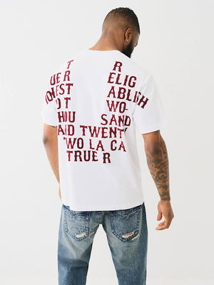 True Religion Western Flock T-Shirt Optic White-True Religion