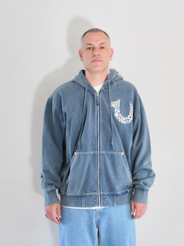 True Religion Relaxed Jacket Hoodie Jet Poseidon