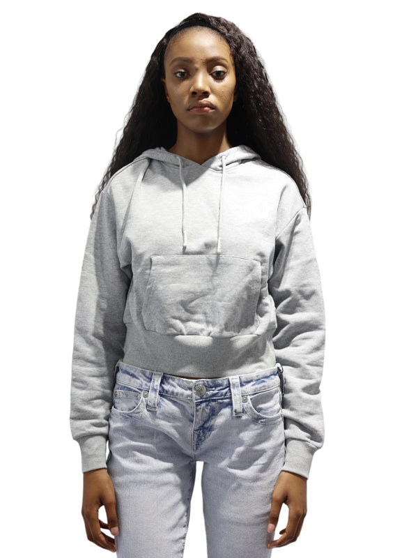 True Religion Distressed Hoodie Pullover Heather Grey