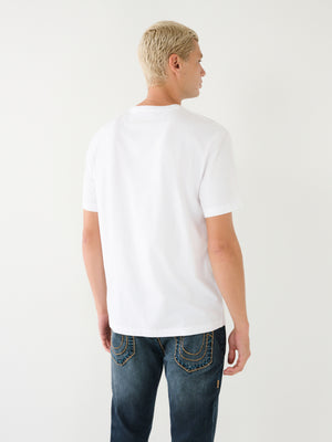 True Religion Relaxed T-Shirt Blazing Shoey Optic White-True Religion