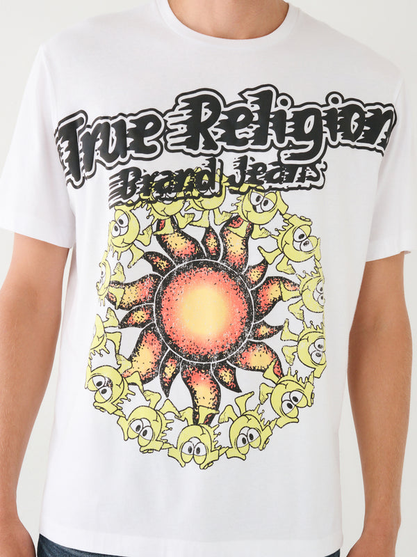 True Religion Relaxed T-Shirt Blazing Shoey Optic White