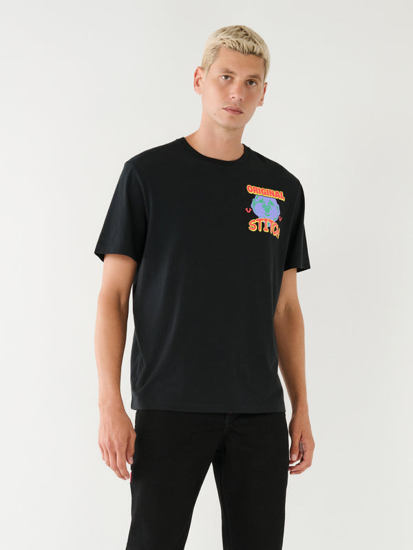 True Religion Relaxed T-Shirt Stitch Energy Black