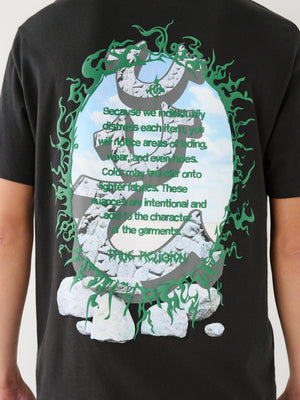 True Religion Relaxed T-Shirt Stone Jet Black-True Religion