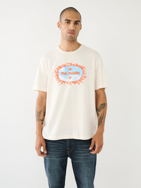 True Religion Relaxed T-Shirt Stone Winter White