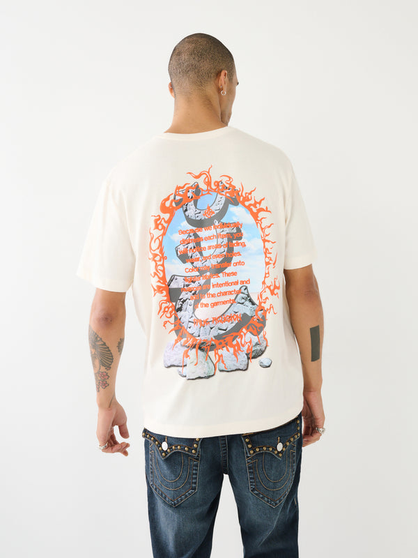 True Religion Relaxed T-Shirt Stone Winter White