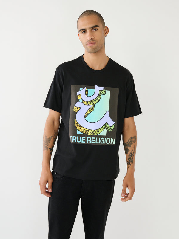 True Religion Relaxed T-Shirt Double Retro Black