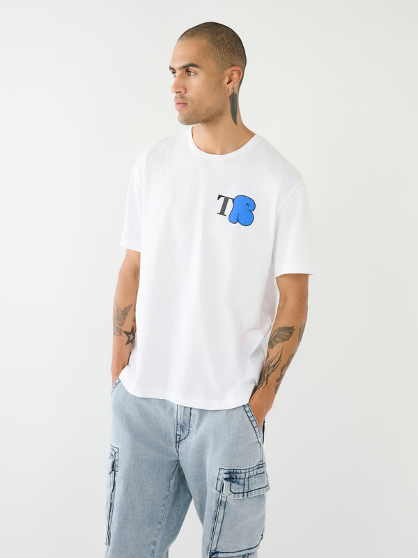 True Religion Relaxed T-Shirt Graffitti Optic White