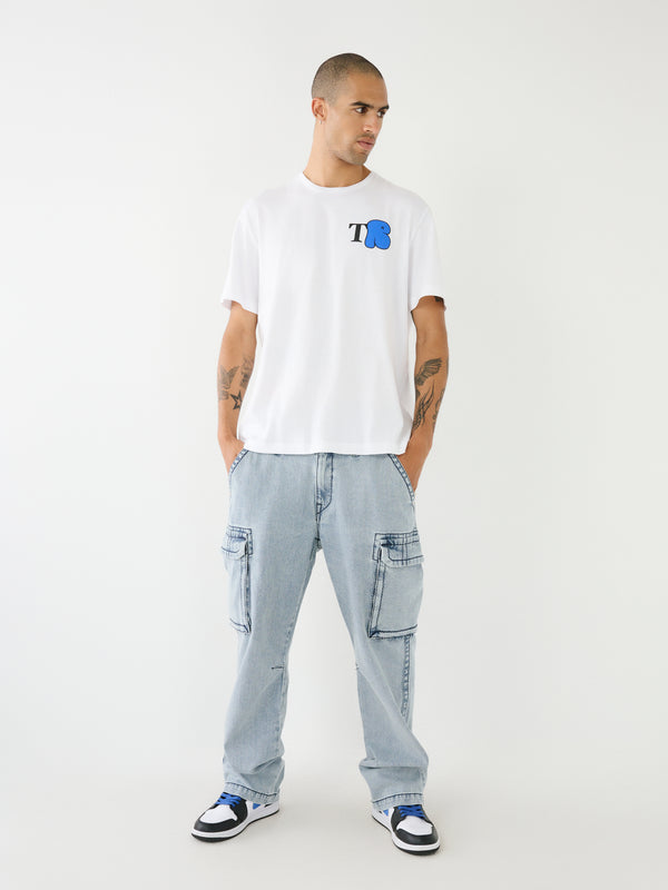 True Religion Relaxed T-Shirt Graffitti Optic White