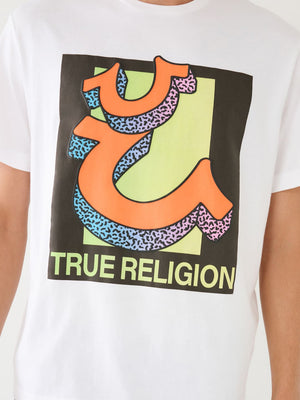True Religion Relaxed T-Shirt Double Retro Optic White-True Religion