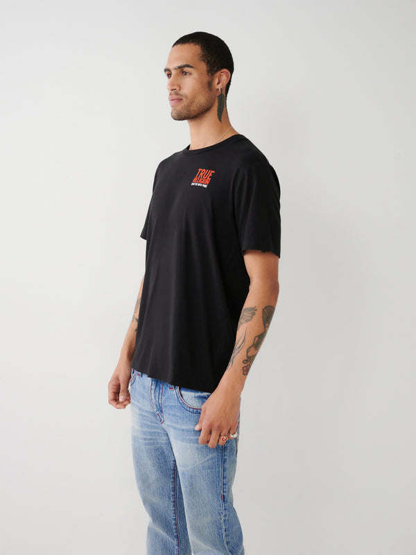 True Religion Multi Logo T-Shirt Jet Black