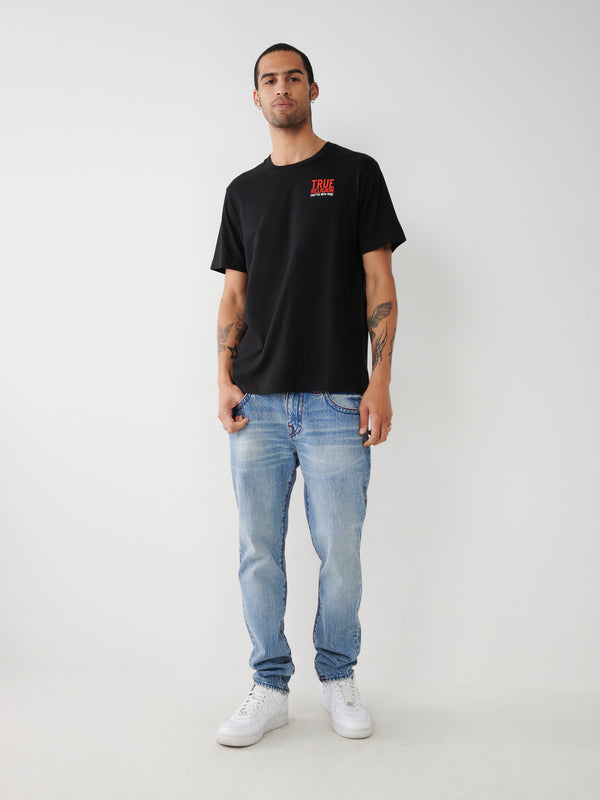 True Religion Multi Logo T-Shirt Jet Black