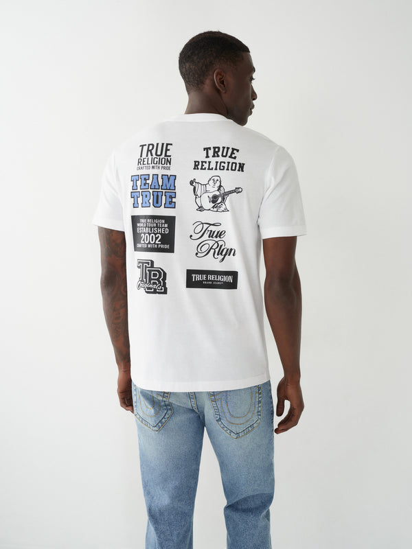 True Religion Multi Logo T-Shirt Optic White