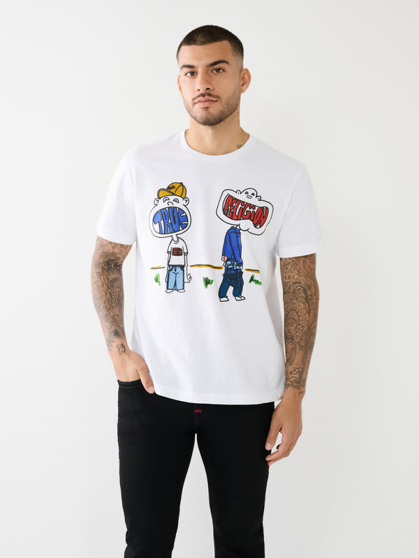 True Religion Ss T-Shirt Relaxed True Boy Optic White