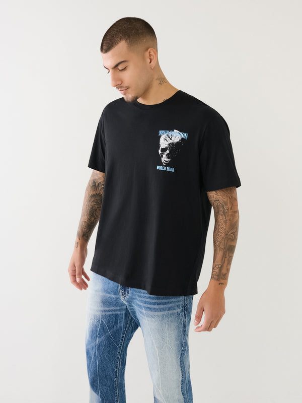 True Religion Relaxed Skull T-Shirt Jet Black