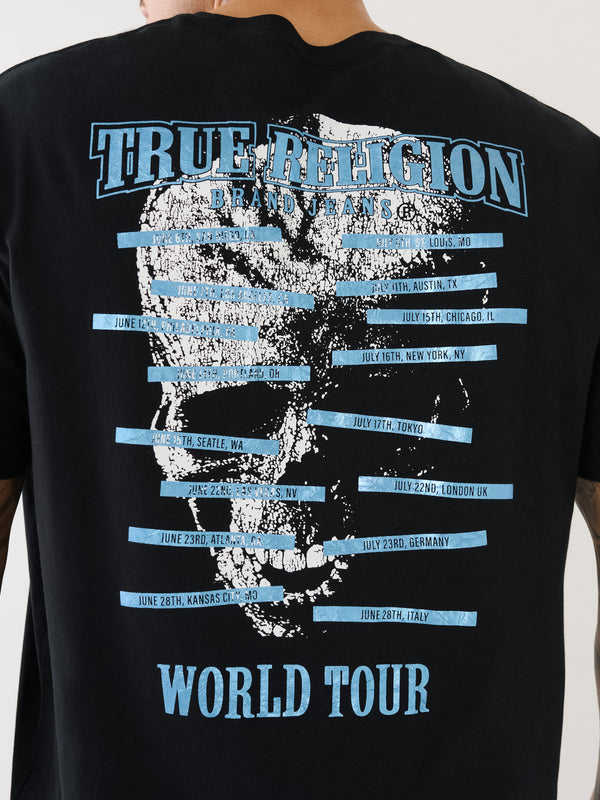 True Religion Relaxed Skull T-Shirt Jet Black