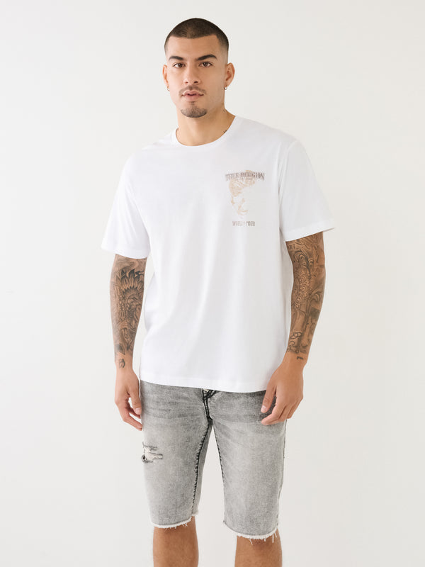 True Religion Relaxed Skull T-Shirt Optic White