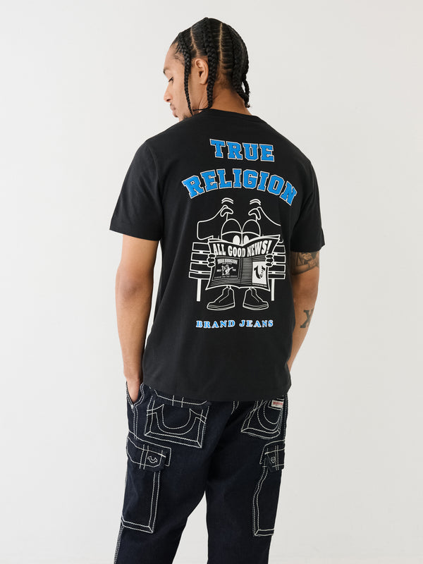 True Religion Shoey T-Shirt Puff News Jet Black