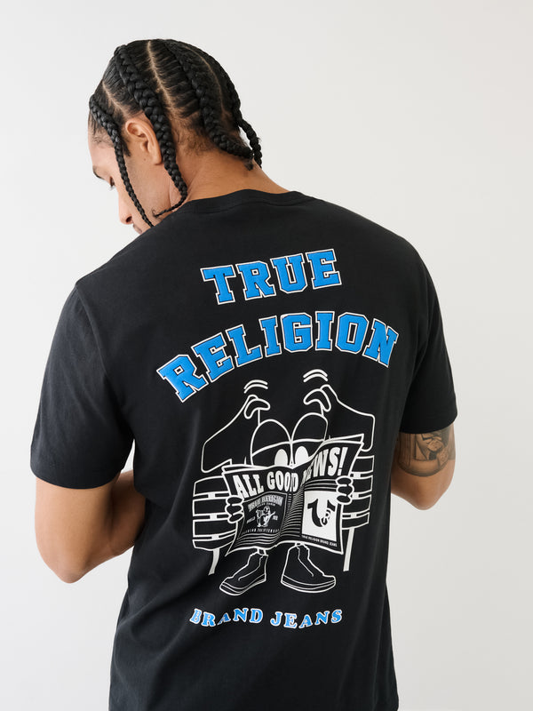 True Religion Shoey T-Shirt Puff News Jet Black